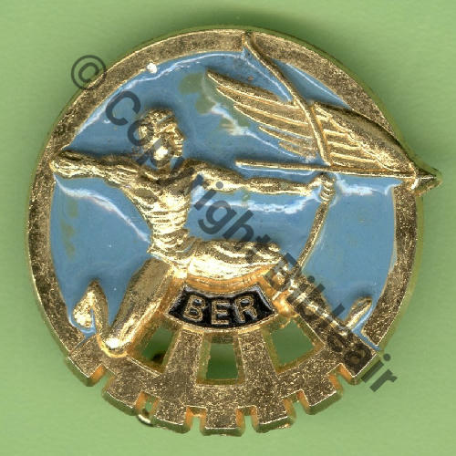 A0521 BER.721 ROCHEFORT BER BLEU  AB.P Quart de cercle 1Griffe et butees Dos irreg scintillant Src.Y.GENTY 